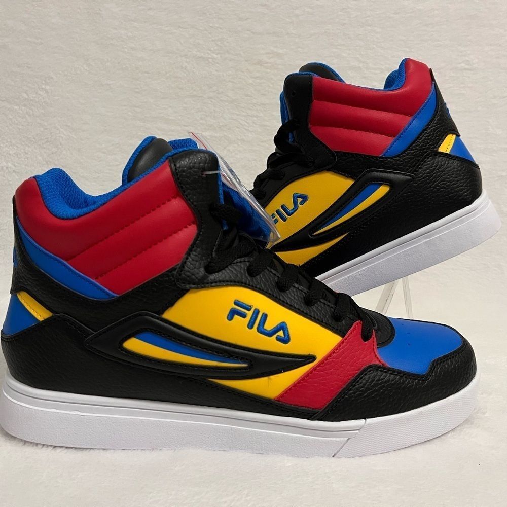 Fila Men's High Top Lifestyle Shoes Sport Multicolor Sneaker Size 10 Sports Blu